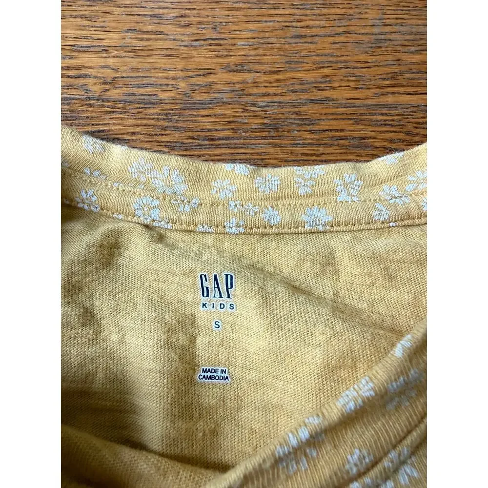 Gap Girls' Yellow Floral Dress Size 6-7